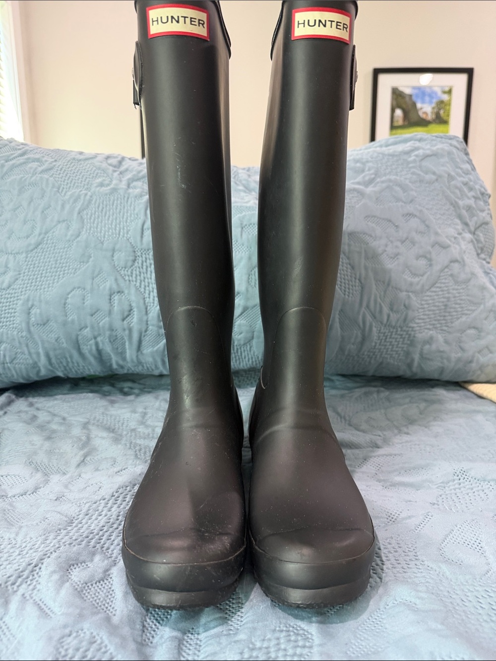 Hunter Matte Black Knee-High Waterproof Rain Boots